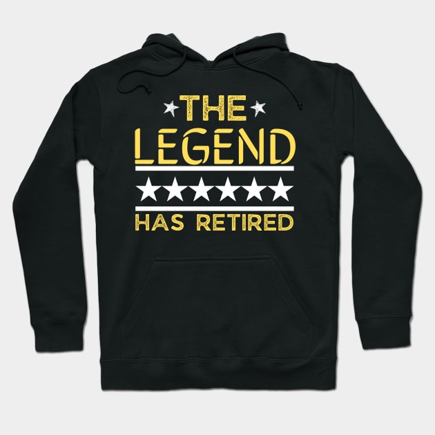 The legend has retired, retirement gift tees Hoodie by JustBeSatisfied